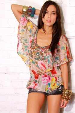 chiffon resort top